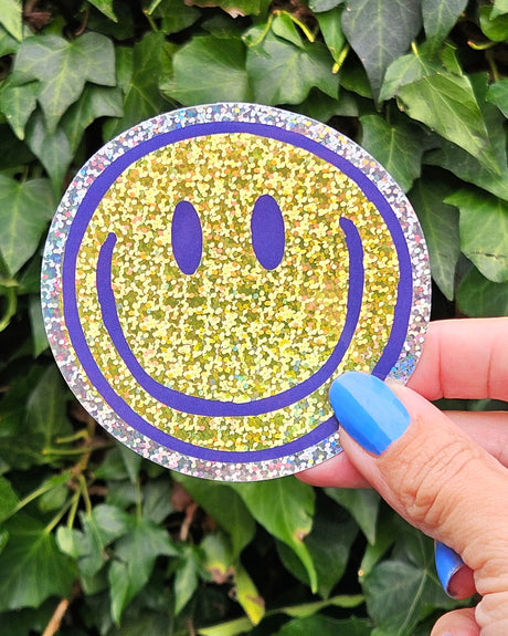 Glitter sticker Smiley