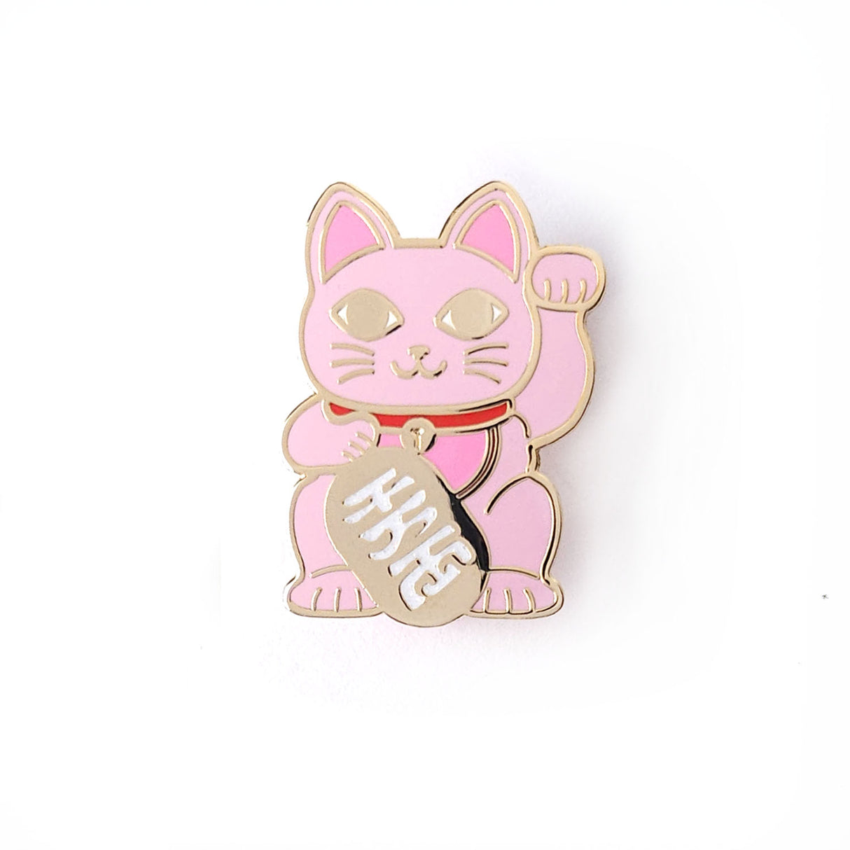 Maneki Neko pin rozestudio inktvis geluks kat