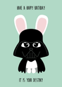 Darth bunny star wars verjaardag-Ansichtkaarten-Studio Inktvis-Studio Inktvis