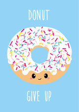 Donut give up-Ansichtkaarten-Studio Inktvis-Studio Inktvis