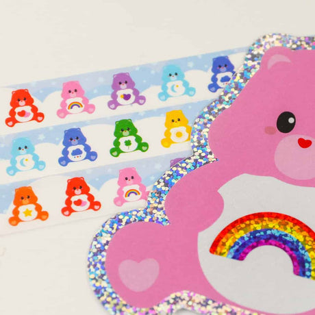 Glitter sticker Care bear Sending rainbows-Stickers-Studio Inktvis-Studio Inktvis