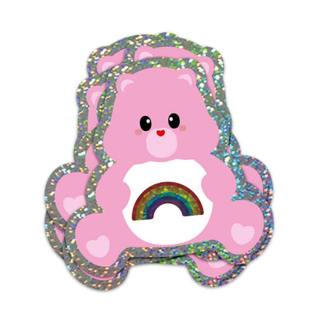 Glitter sticker Care bear Sending rainbows-Stickers-Studio Inktvis-Studio Inktvis