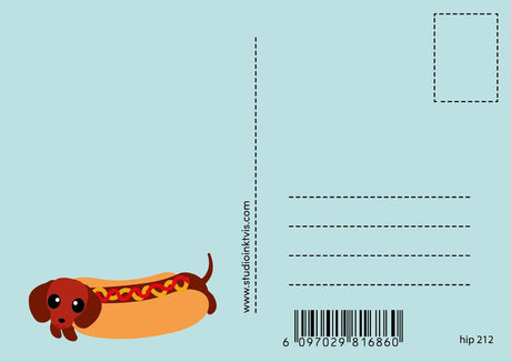 Hot dog you are awesome-Ansichtkaarten-Studio Inktvis-Studio Inktvis