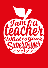 I am a teacher what is your superpower-Ansichtkaarten-Studio Inktvis-Studio Inktvis