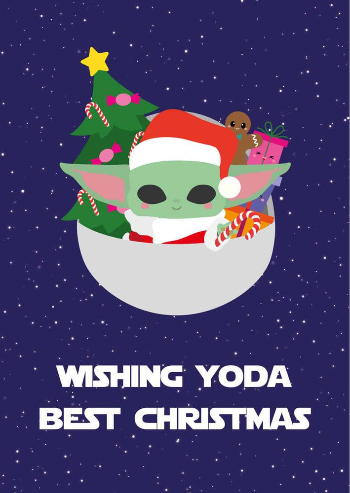 Kerst wenskaart Baby Yoda Star Wars-Studio Inktvis-Studio Inktvis