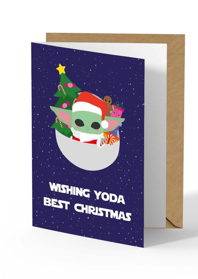 Kerst wenskaart Baby Yoda Star Wars-Studio Inktvis-Studio Inktvis