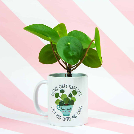 Mok Crazy plant lady Pilea coffee-Studio Inktvis-Studio Inktvis