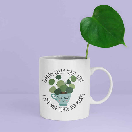 Mok Crazy plant lady Pilea coffee-Studio Inktvis-Studio Inktvis