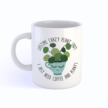 Mok Crazy plant lady Pilea coffee-Studio Inktvis-Studio Inktvis