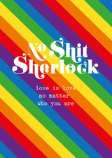 No shit sherlock love is love-Ansichtkaarten-Studio Inktvis-Studio Inktvis