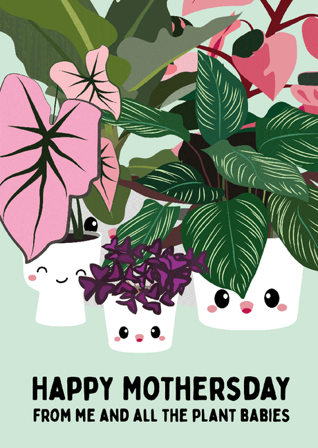 Planten happy mothersday-Ansichtkaarten-Studio Inktvis-Studio Inktvis