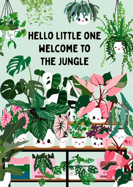 Planten welcome to the jungle-Ansichtkaarten-Studio Inktvis-Studio Inktvis