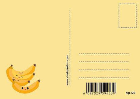 Postkaart Go bananas verjaardag-Ansichtkaarten-Studio Inktvis-Studio Inktvis