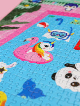 Puzzel Roze Zwembad - Legpuzzel 1000 stukjes-Studio Inktvis-Studio Inktvis