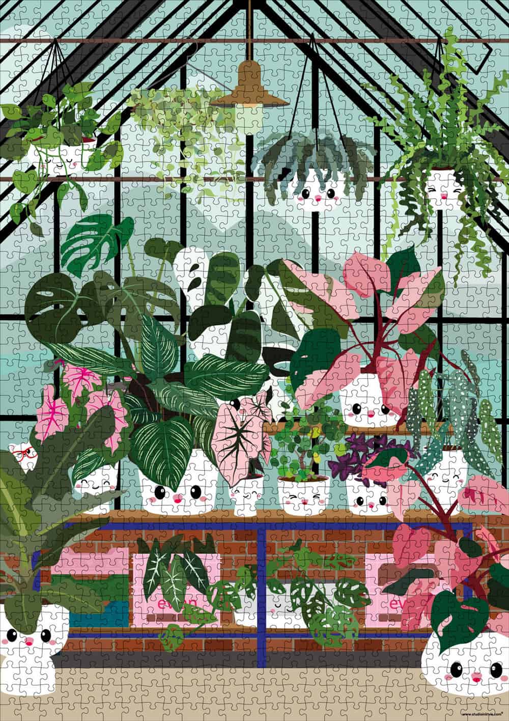 Puzzel Tuinkas met planten - Legpuzzel 1000 stukjes-Studio Inktvis-Studio Inktvis