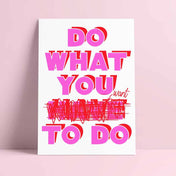 Riso print Do what you want to do-Ansichtkaarten-Fun Riso-Studio Inktvis