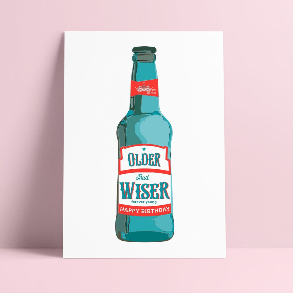 Riso print Older BUD wiser-Ansichtkaarten-Fun Riso-Studio Inktvis