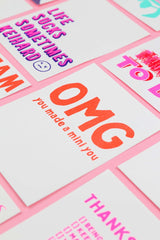 Riso print Omg you made a mini you-Ansichtkaarten-Fun Riso-Studio Inktvis