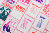 Riso print Omg you made a mini you-Ansichtkaarten-Fun Riso-Studio Inktvis