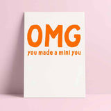 Riso print Omg you made a mini you-Ansichtkaarten-Fun Riso-Studio Inktvis