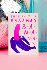 Riso print This shit is bananas-Ansichtkaarten-Fun Riso-Studio Inktvis