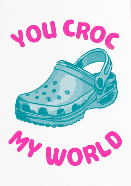 Riso print You croc my world-Ansichtkaarten-Fun Riso-Studio Inktvis