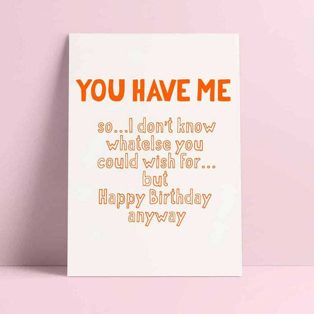 Riso print You have me .... happy birthday-Ansichtkaarten-Fun Riso-Studio Inktvis