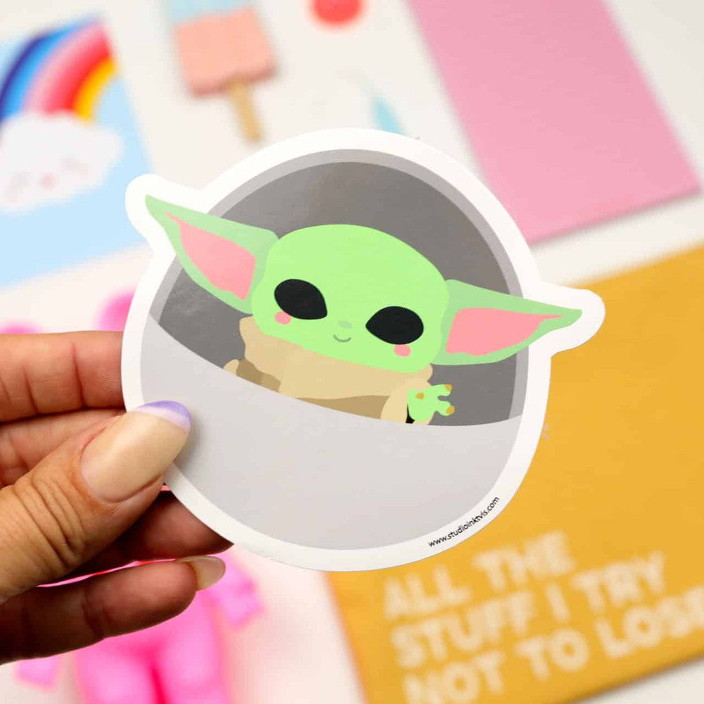 Sticker Baby Yoda Grogu Star Wars-Stickers-Studio Inktvis-Studio Inktvis