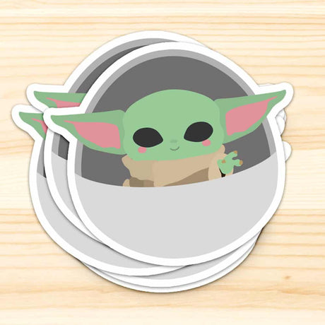 Sticker Baby Yoda Grogu Star Wars-Stickers-Studio Inktvis-Studio Inktvis