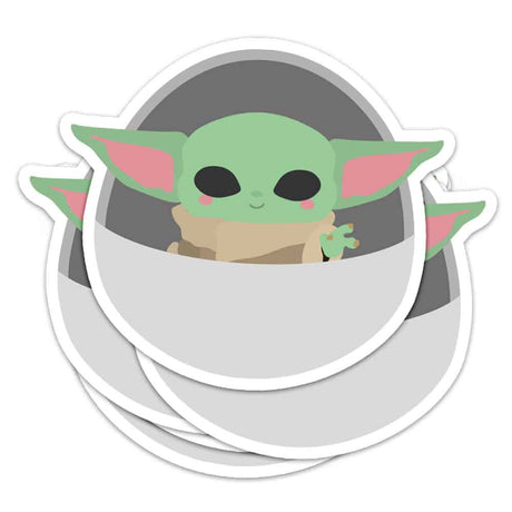 Sticker Baby Yoda Grogu Star Wars-Stickers-Studio Inktvis-Studio Inktvis