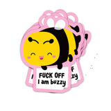 Sticker Bij Fuck off I am buzzy-Stickers-Studio Inktvis-Studio Inktvis