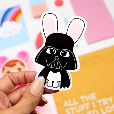 Sticker Darth Bunny Star Wars-Stickers-Studio Inktvis-Studio Inktvis