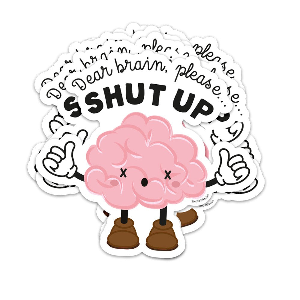 Sticker Dear Brain, please shut up-Stickers-Studio Inktvis-Studio Inktvis