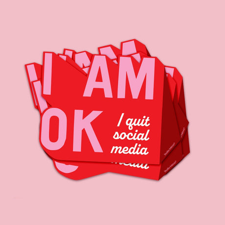 Sticker I am OK I quit social media-Stickers-Studio Inktvis-Studio Inktvis