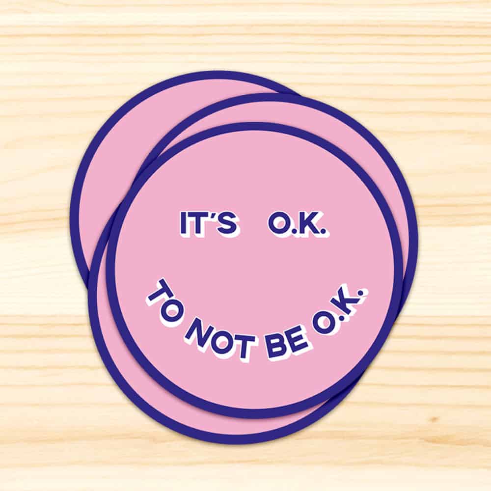 Sticker It's okay Smiley-Stickers-Studio Inktvis-Studio Inktvis