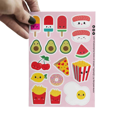 Stickervel Sushi fruit en fast food-Stickers-Hip-Studio Inktvis