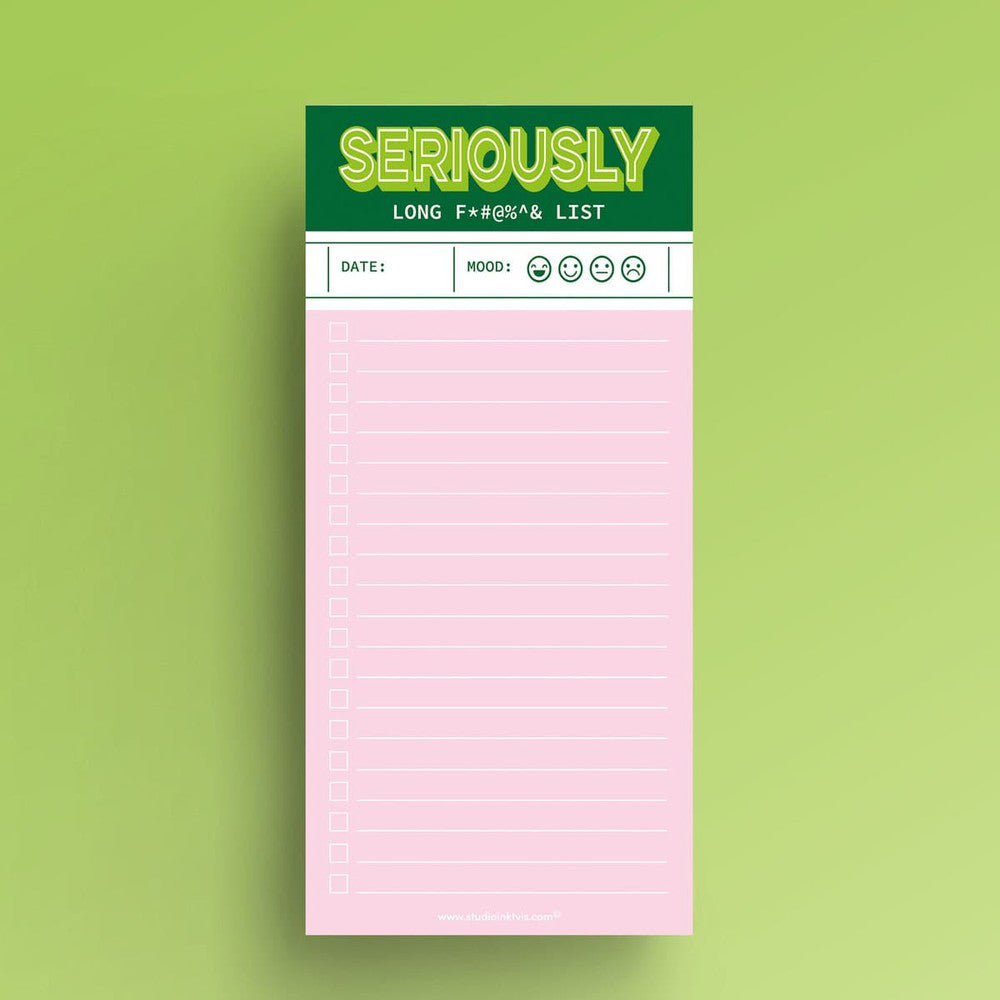 To do blok 10×21 cm Seriously long fucking list-Studio Inktvis-Studio Inktvis