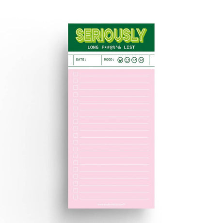 To do blok 10×21 cm Seriously long fucking list-Studio Inktvis-Studio Inktvis