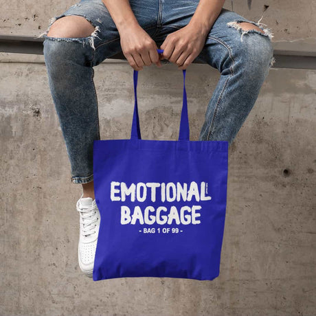 Tote tas Emotional baggage blauw-Studio Inktvis-Studio Inktvis