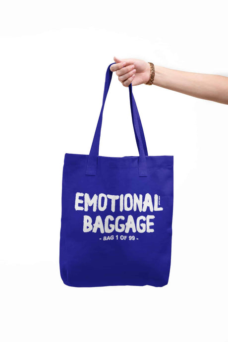 Tote tas Emotional baggage blauw-Studio Inktvis-Studio Inktvis