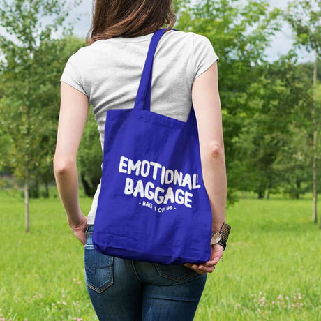 Tote tas Emotional baggage blauw-Studio Inktvis-Studio Inktvis