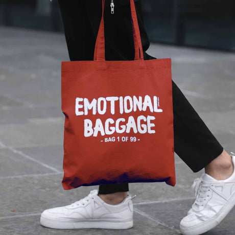 Tote tas Emotional baggage roest-Studio Inktvis-Studio Inktvis