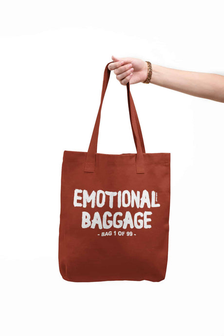 Tote tas Emotional baggage roest-Studio Inktvis-Studio Inktvis