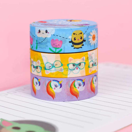 Washi tape Kat met bril-Studio Inktvis-Studio Inktvis