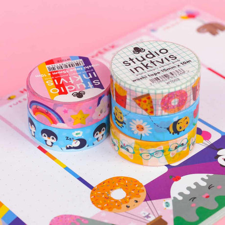 Washi tape Kat met bril-Studio Inktvis-Studio Inktvis