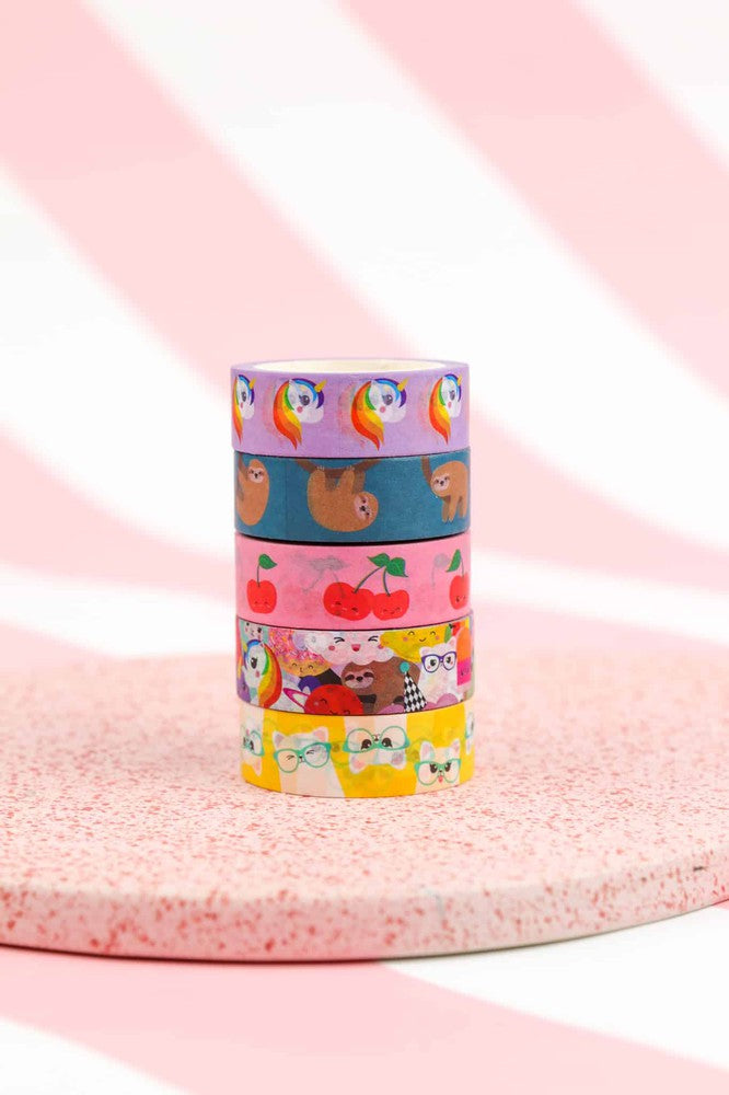 Washi tape Kat met bril-Studio Inktvis-Studio Inktvis