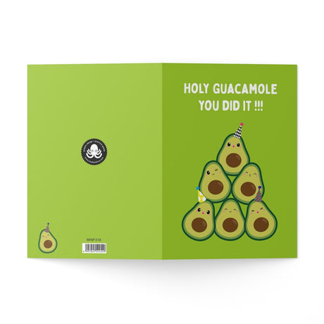 Wenskaart Avocado Holy Guacamole you did it-Studio Inktvis-Studio Inktvis