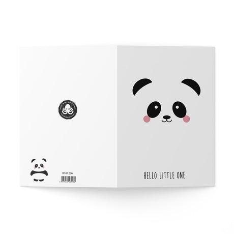 Wenskaart Panda Hello little one-Studio Inktvis-Studio Inktvis