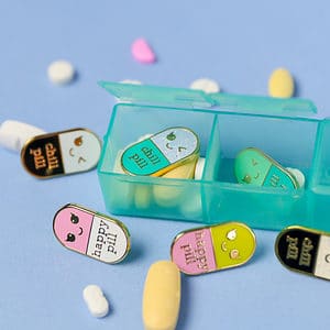 Happy pill chill pill pin