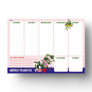 Weekplanner A4 Weekly Plants